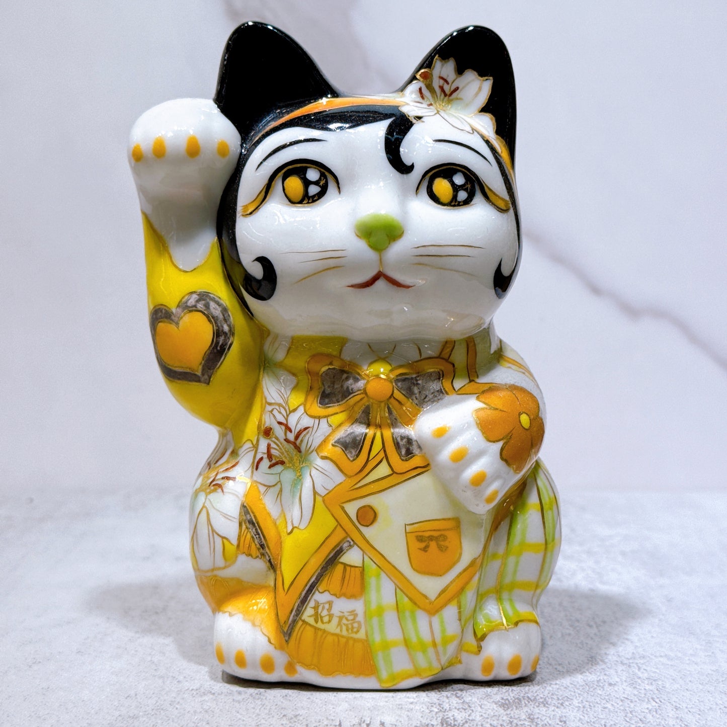 日本清水燒招財貓 色繪 歌舞偶像