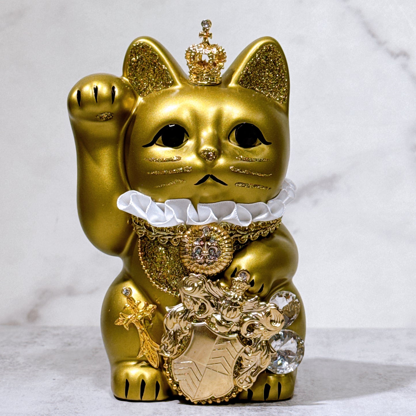 日本花見招財貓 金冠皇爵 5號 金