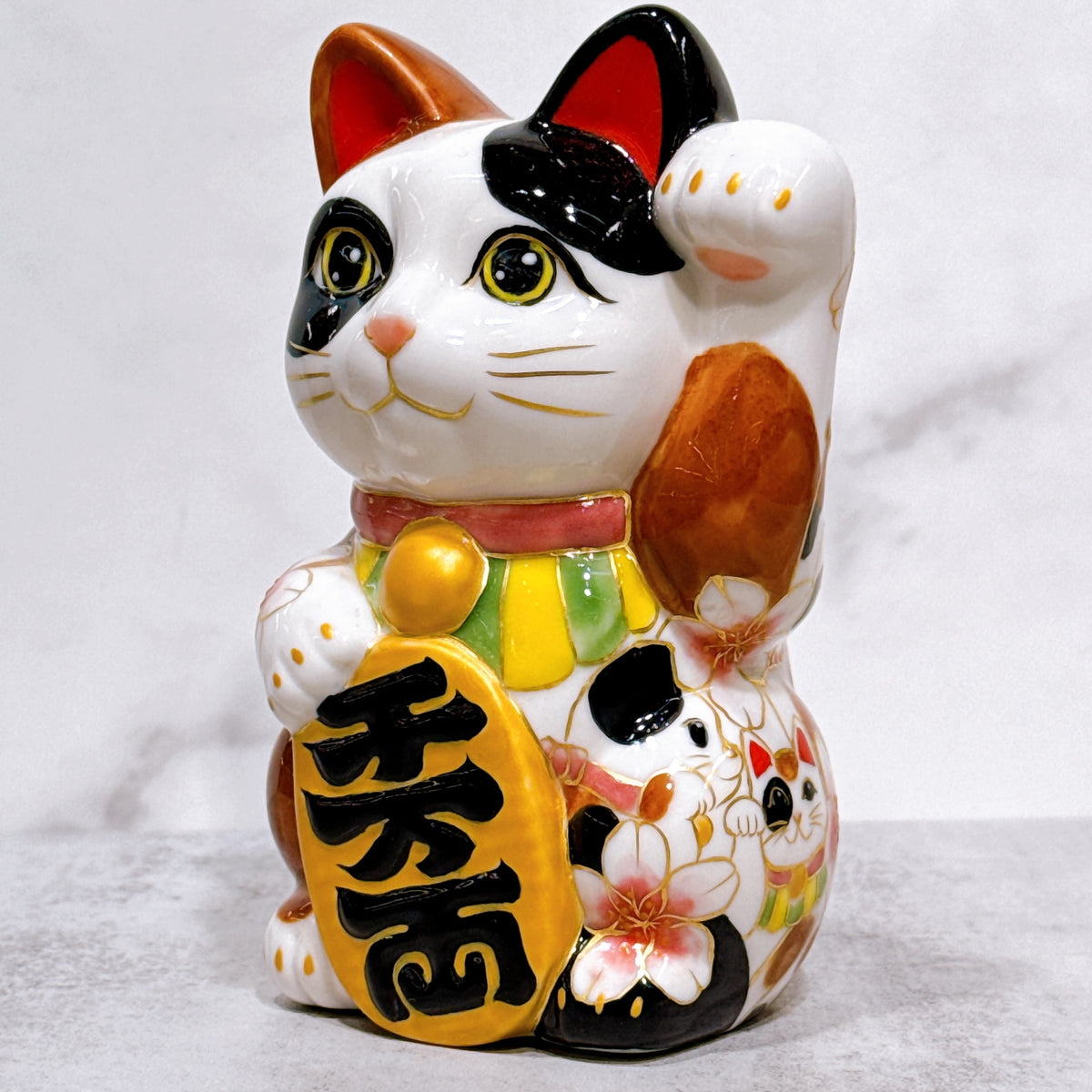 日本清水燒招財貓 仫繪 三貓之樂