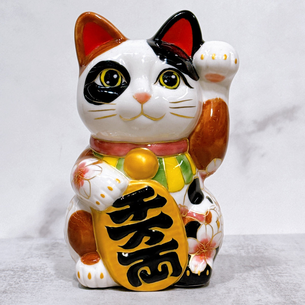日本清水燒招財貓 仫繪 三貓之樂