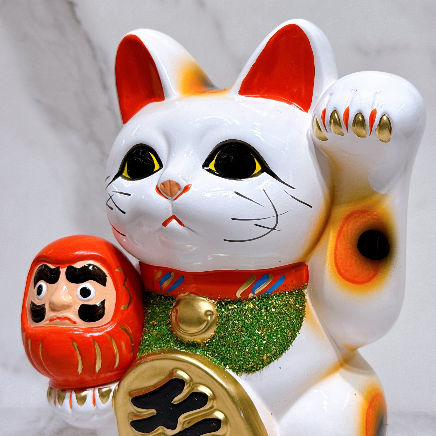 日本常滑小判招財貓 達摩 6號