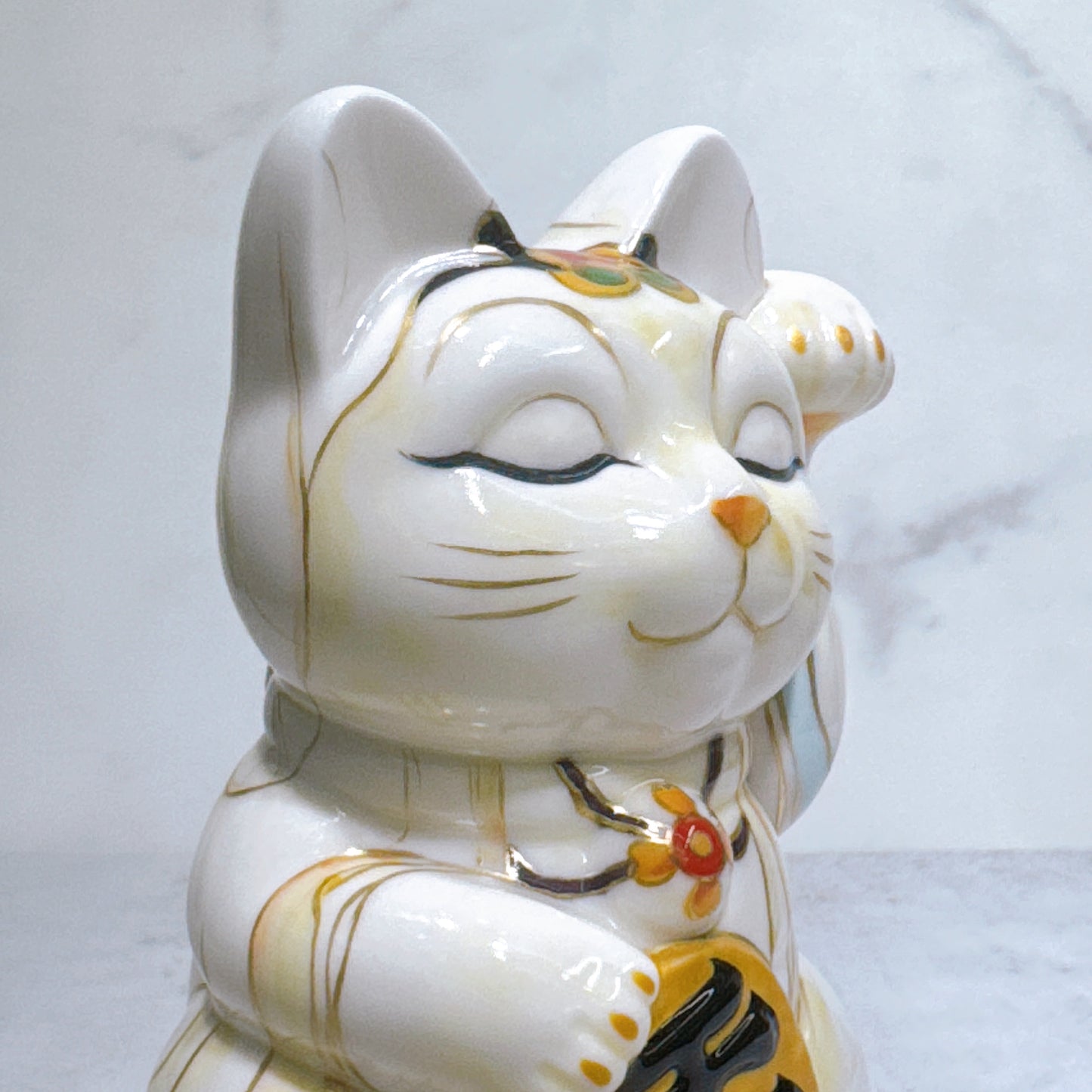 日本清水烧招财猫 仫绘 观音