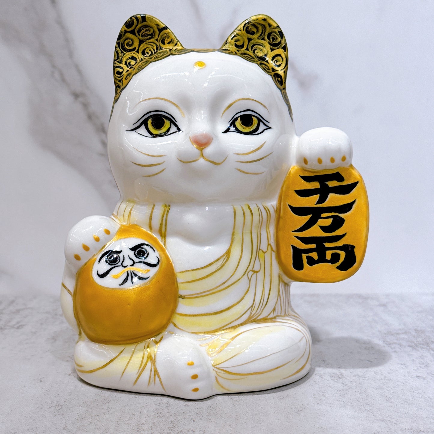 日本清水燒招財貓 達摩 仫繪 佛陀