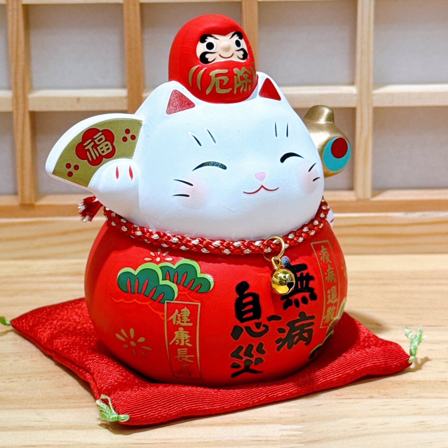 日本彩耀必勝達摩招財貓 中號