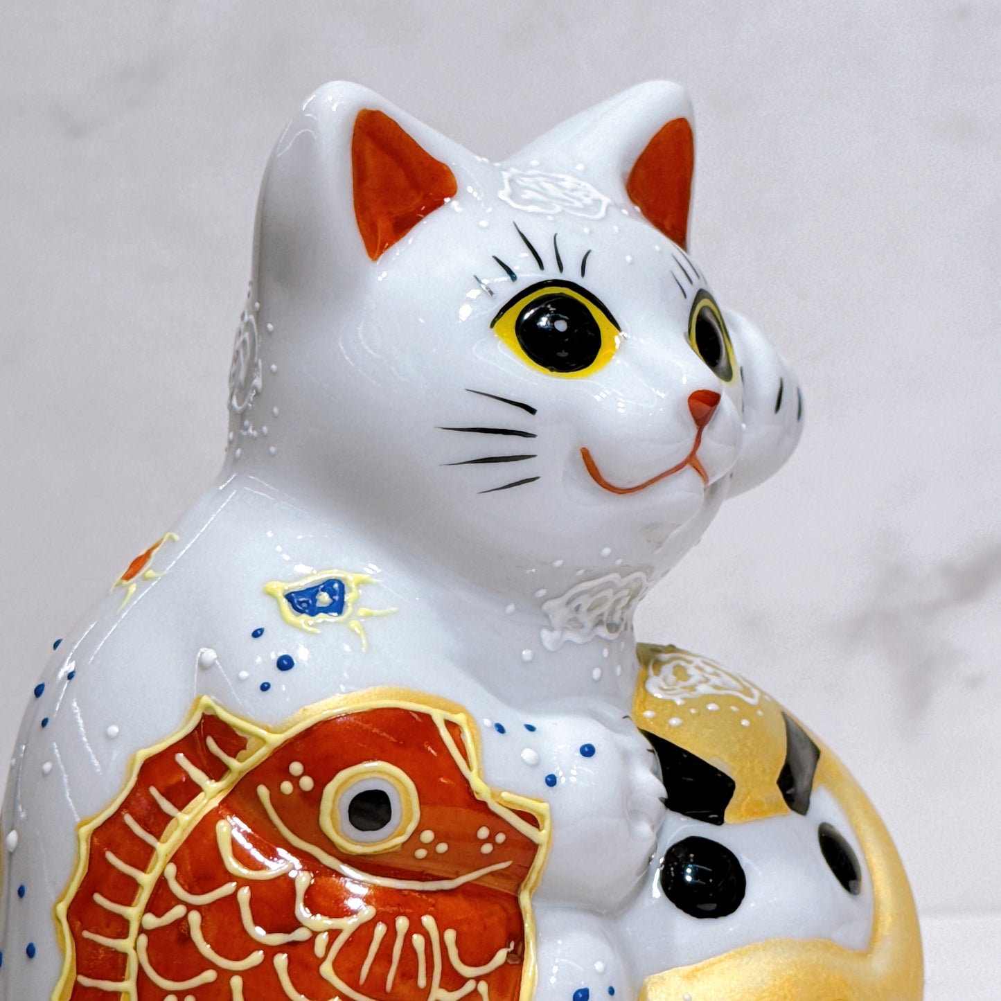 日本九谷烧招财猫 祝鲷 达摩 5号