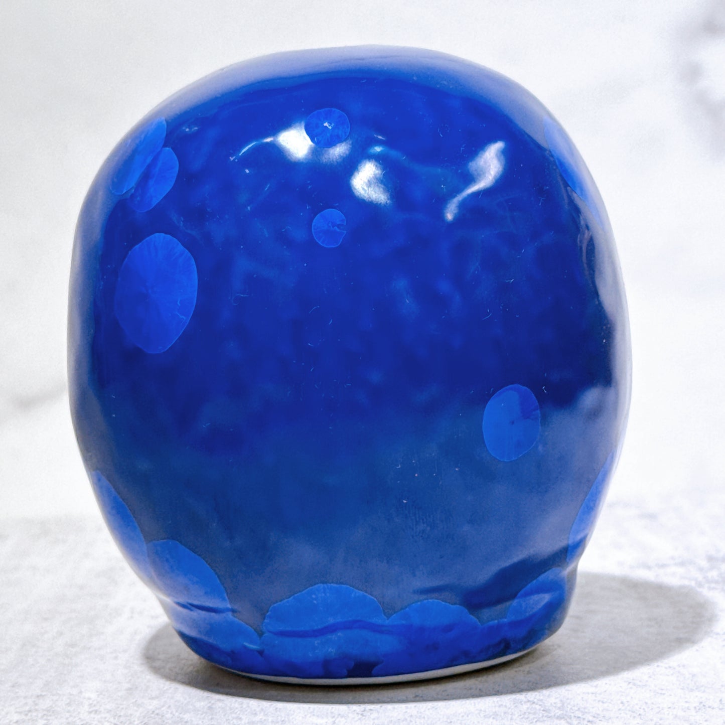 日本清水燒達摩 花結晶 琉璃 樣 小號