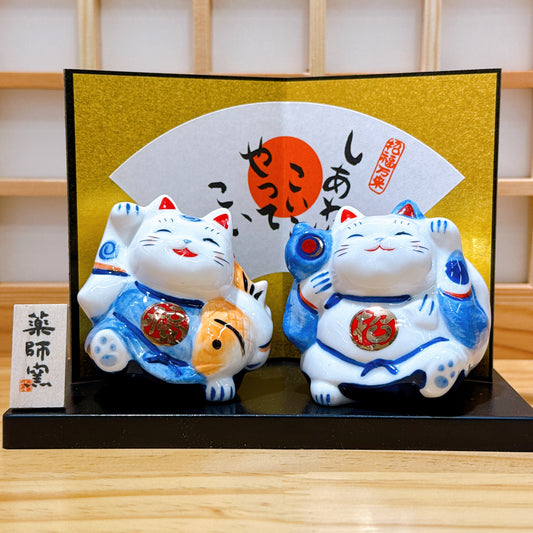 日本染錦福神招財貓 套裝