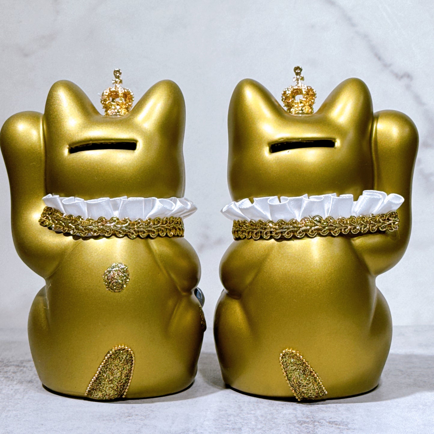 日本花見招財貓 金冠皇爵 5號 金