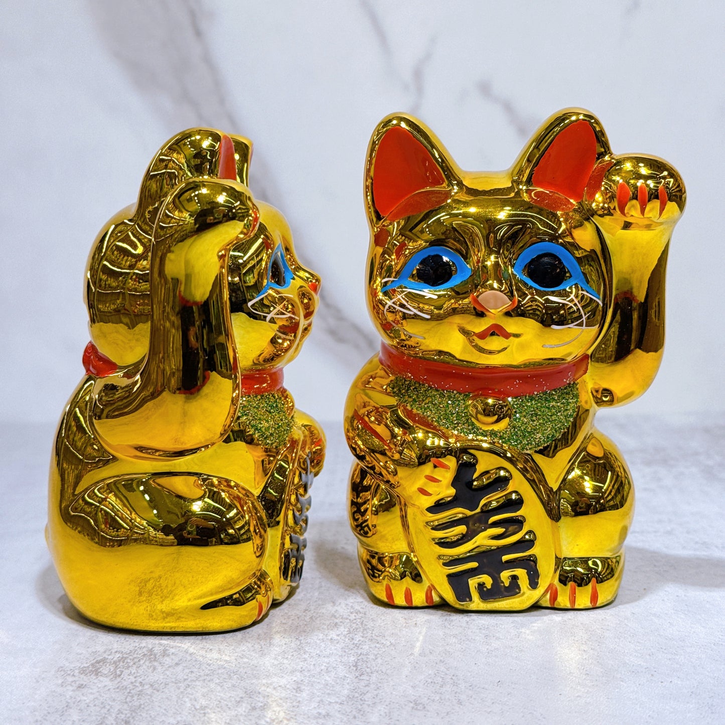日本常滑小判招財貓 4號 金