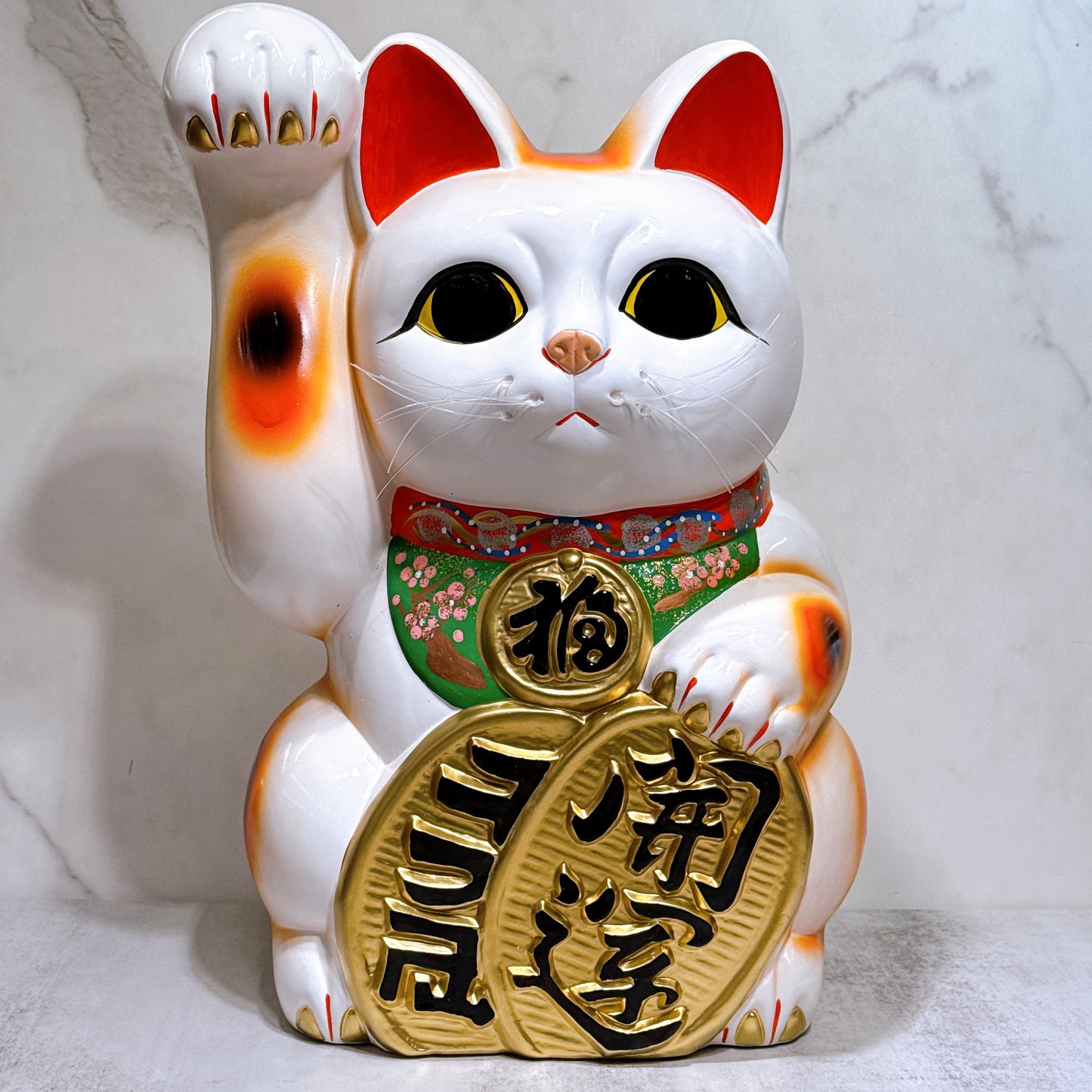 日本常滑雙小判招財貓 13號 右