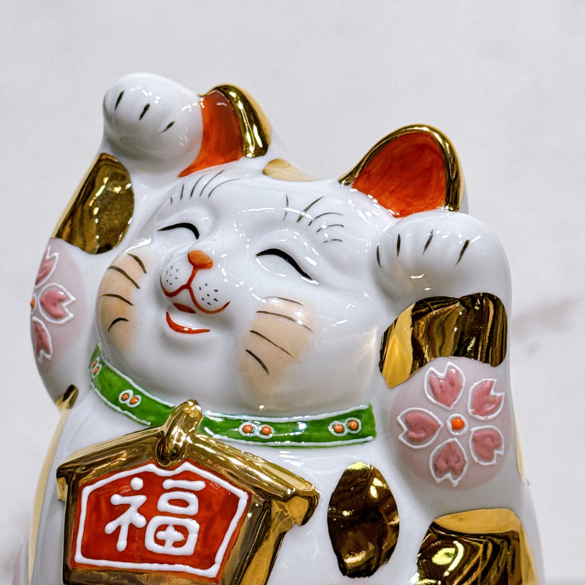 日本九谷燒招財貓 金盛 4.5號