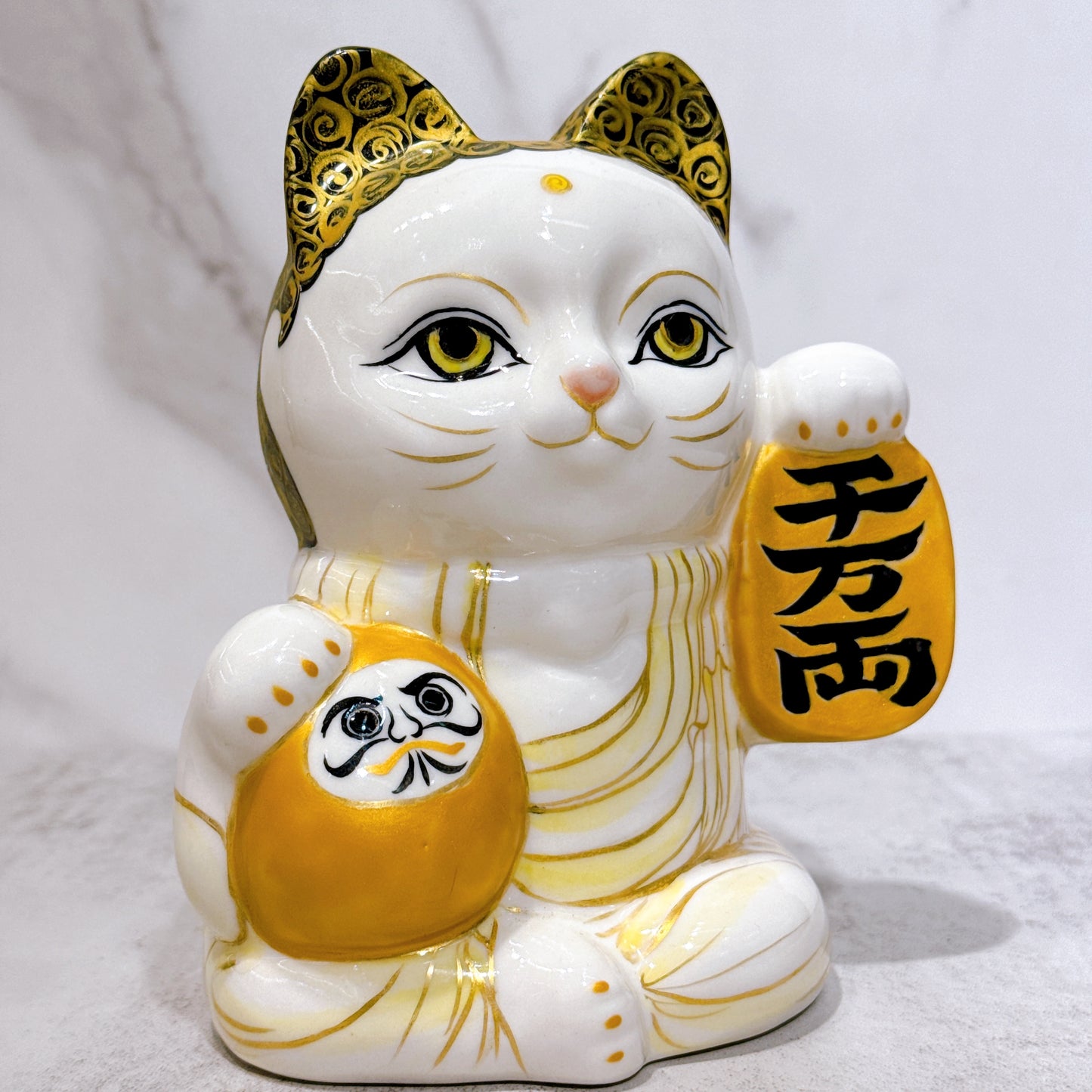 日本清水燒招財貓 達摩 仫繪 佛陀