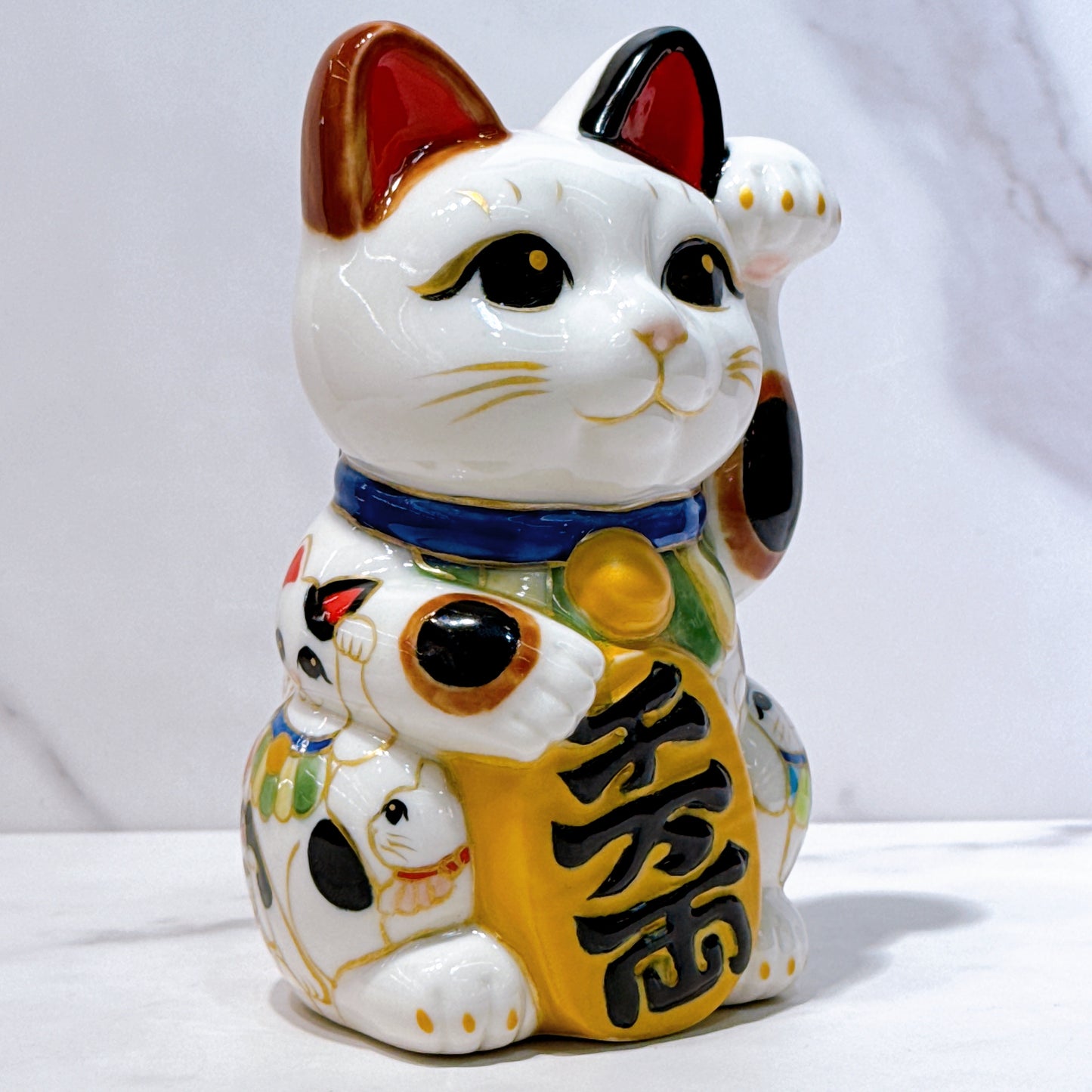 日本清水燒招財貓 仫繪 描貓之樂