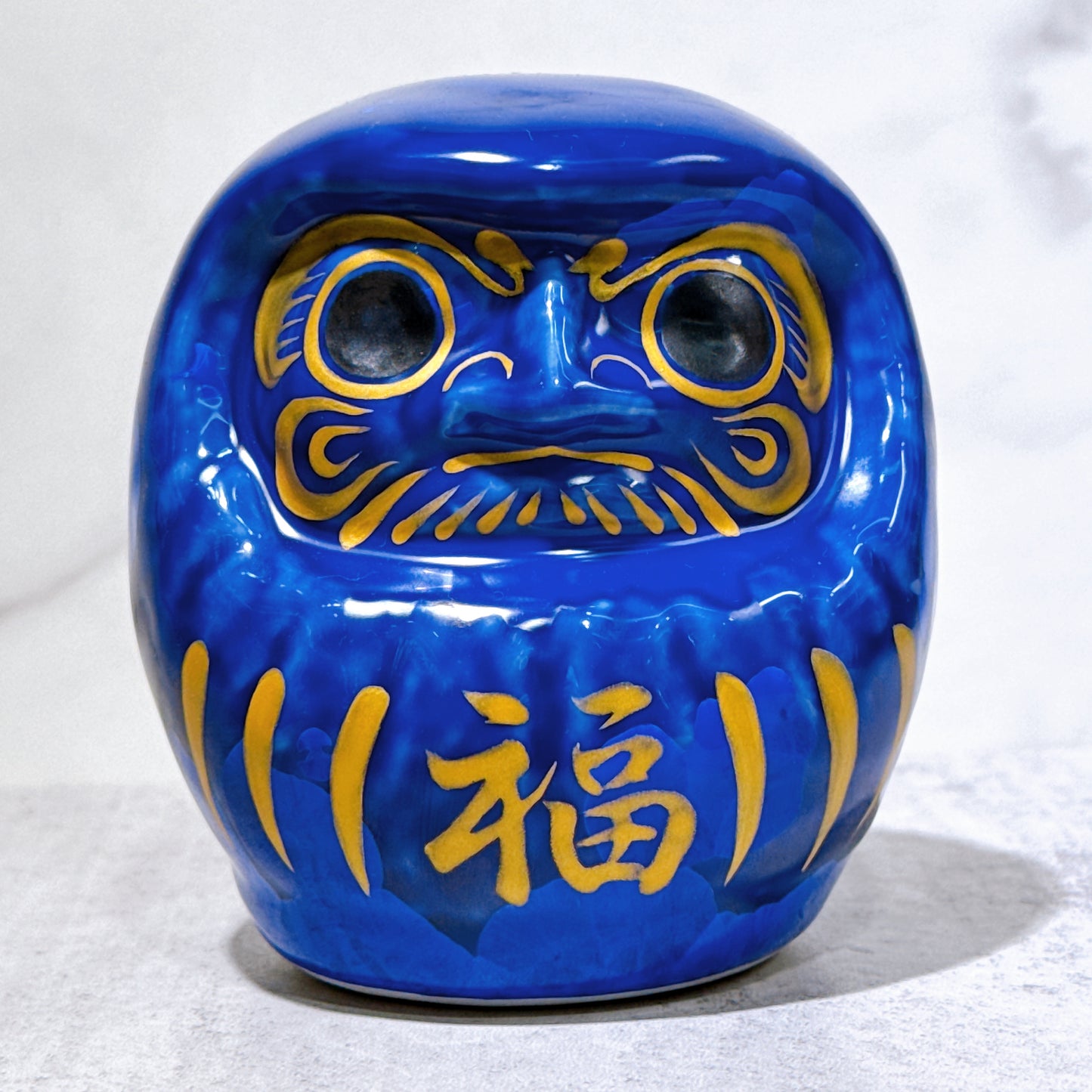 日本清水燒達摩 花結晶 琉璃 樣 小號
