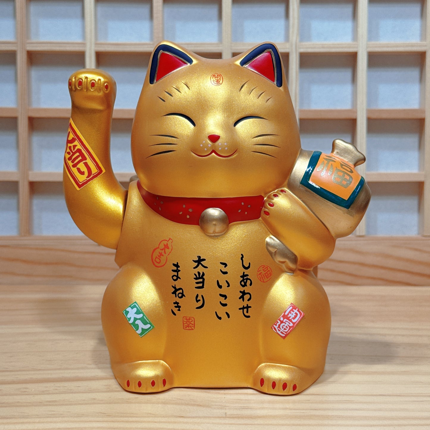 日本錦彩大當家電動招財貓 金