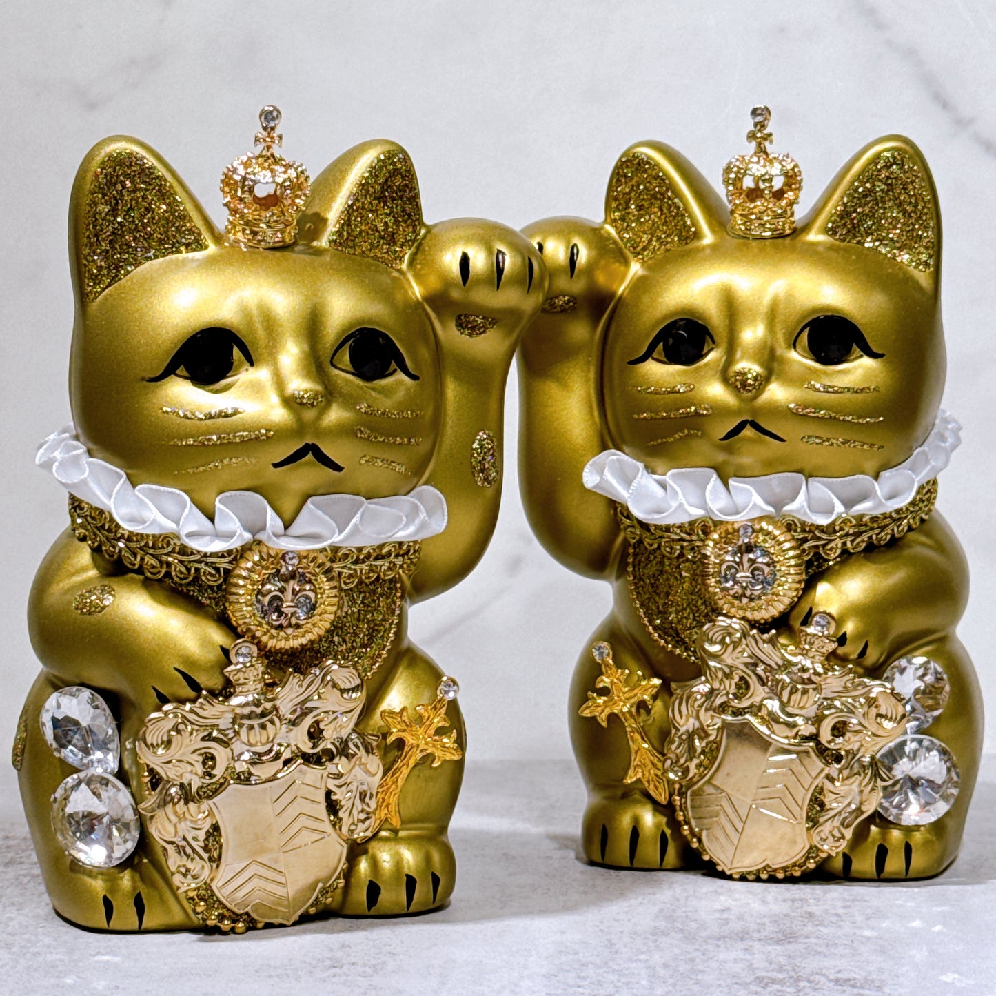 日本花見招財貓 金冠皇爵 5號 金