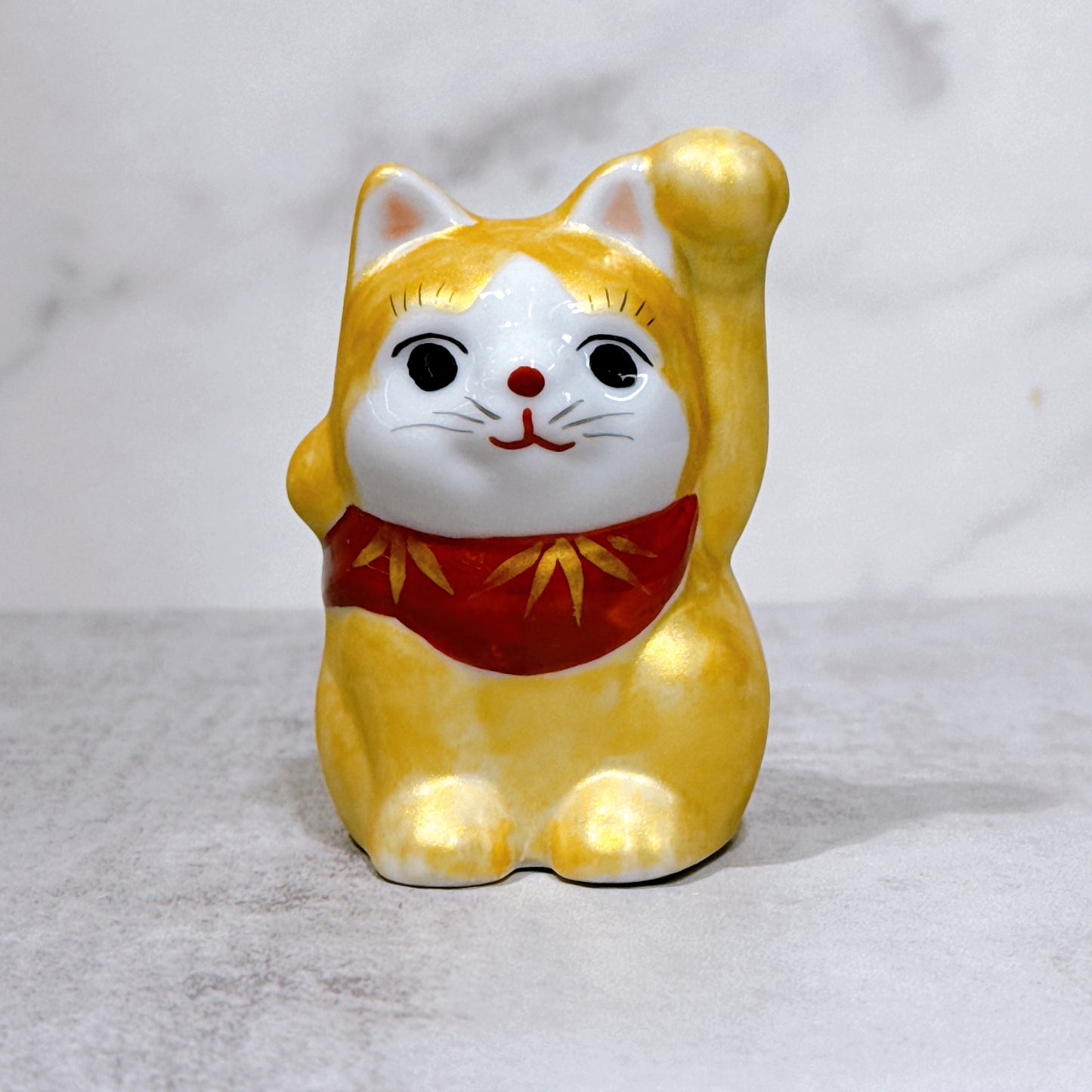 日本九谷燒招財貓 金彩 2.5號