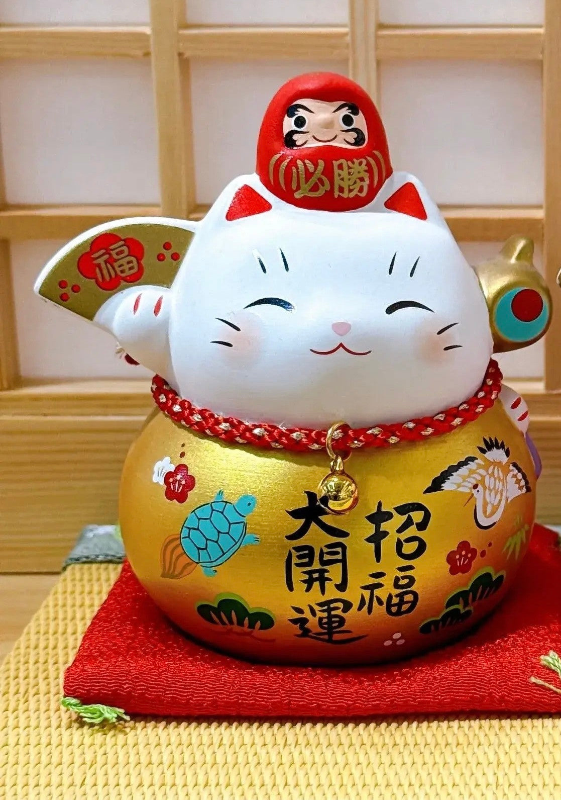 日本彩耀必勝達摩招財貓 中號