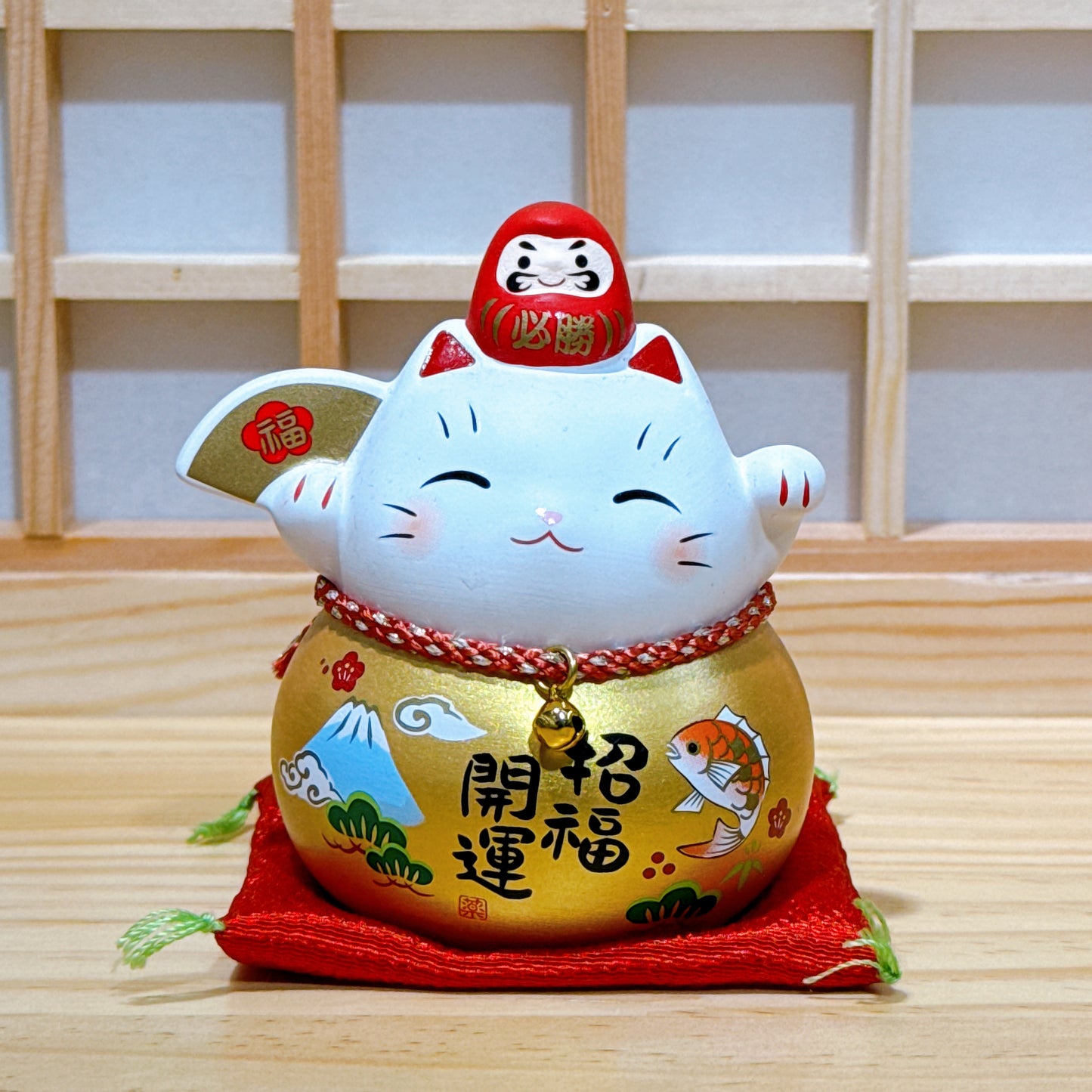 日本耀彩必勝達摩招財貓 小號