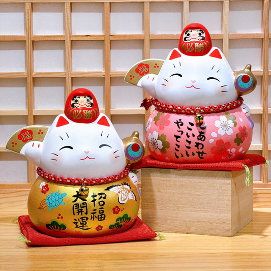 日本耀彩達摩必勝招財貓 特大