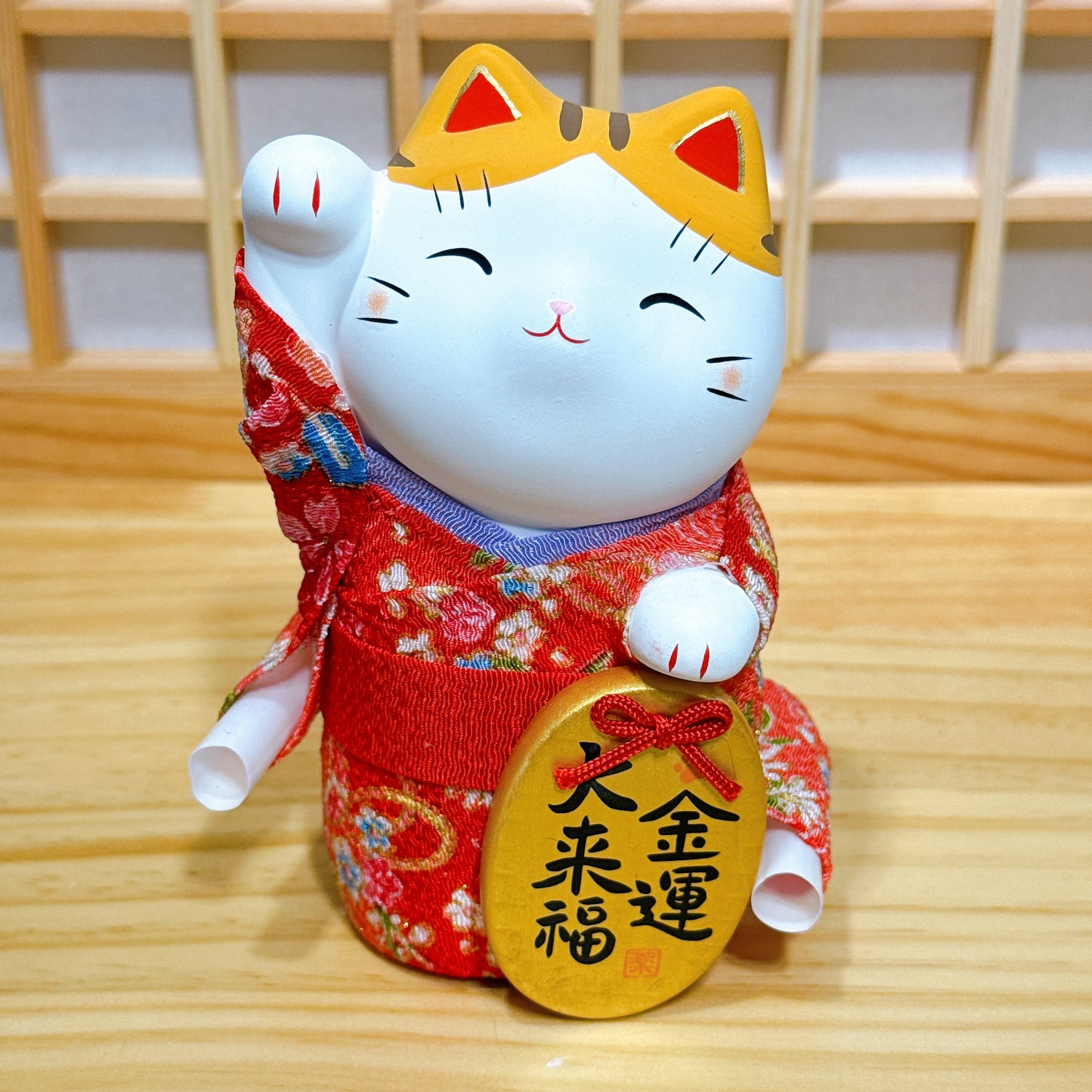 Japanese Brocade Kimono Lucky Cat Series Medium Size 