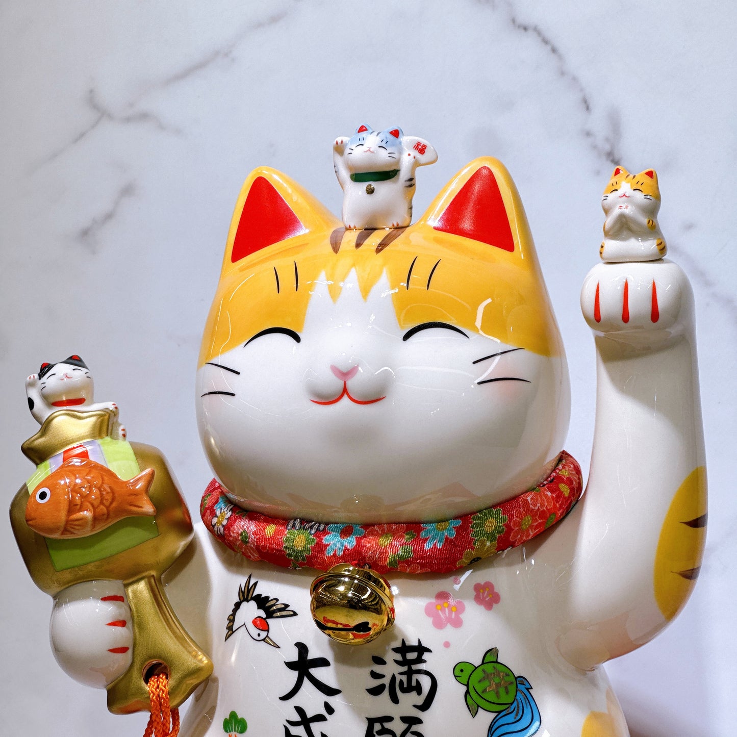 日本彩繪願滿大成就招財貓 7.5號