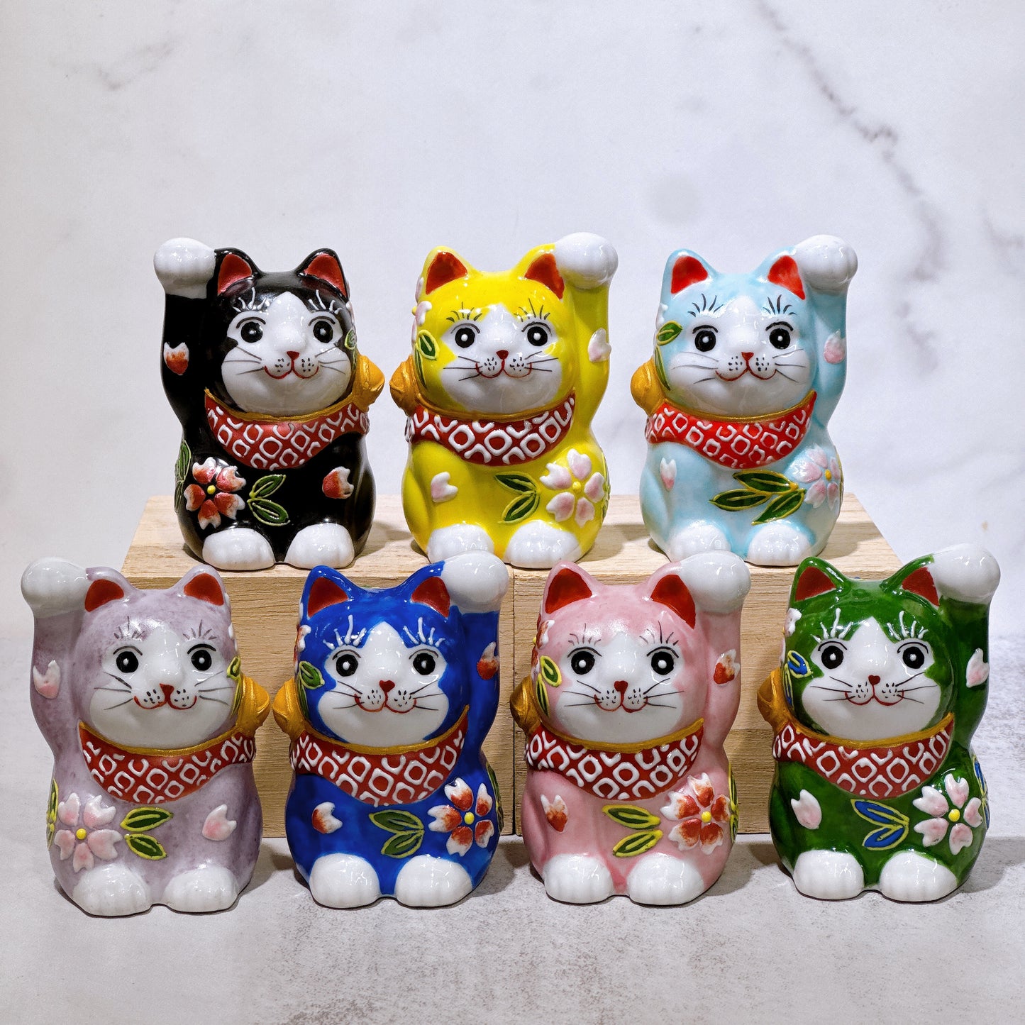 日本九谷烧招财猫华盛系列2.5号
