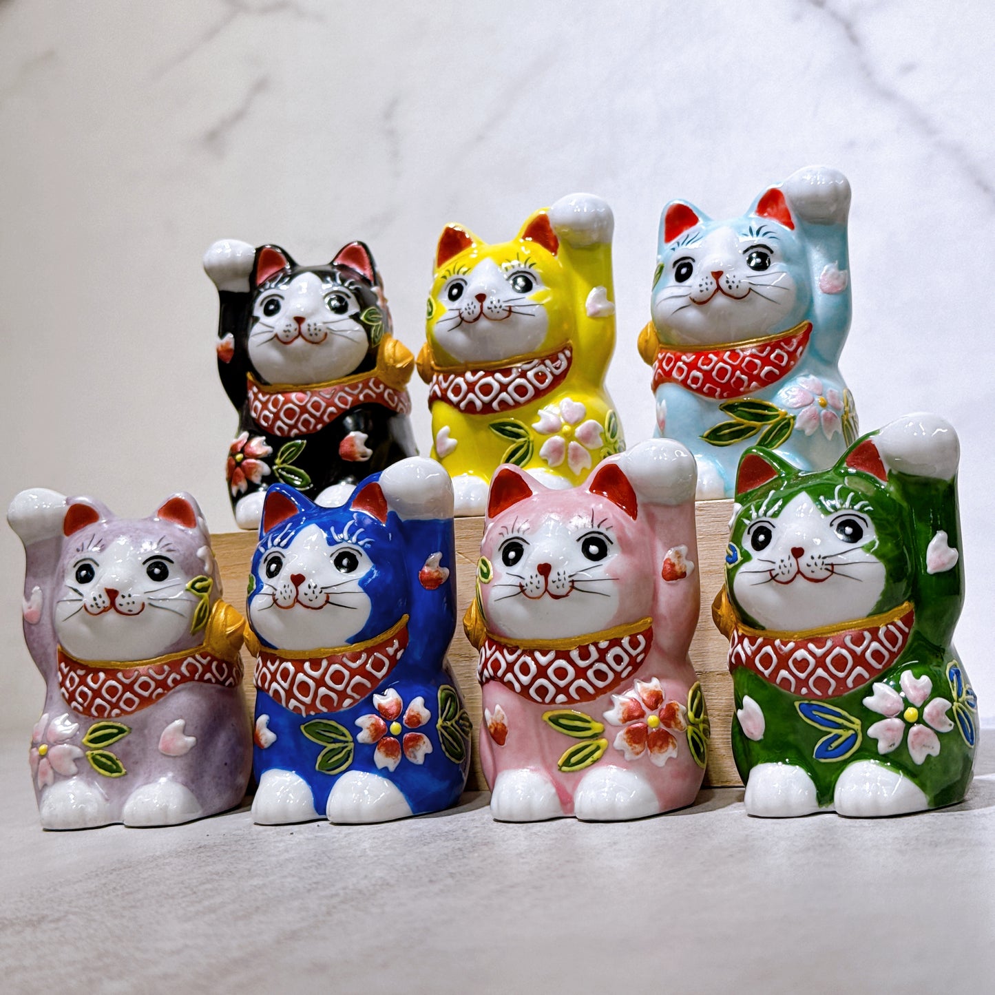 日本九谷烧招财猫华盛系列2.5号
