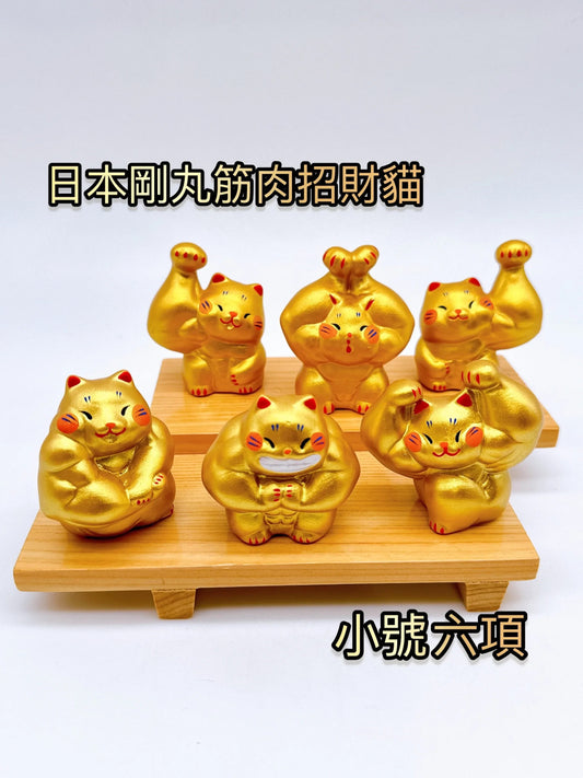 日本剛丸筋肉招財貓 小號 六項