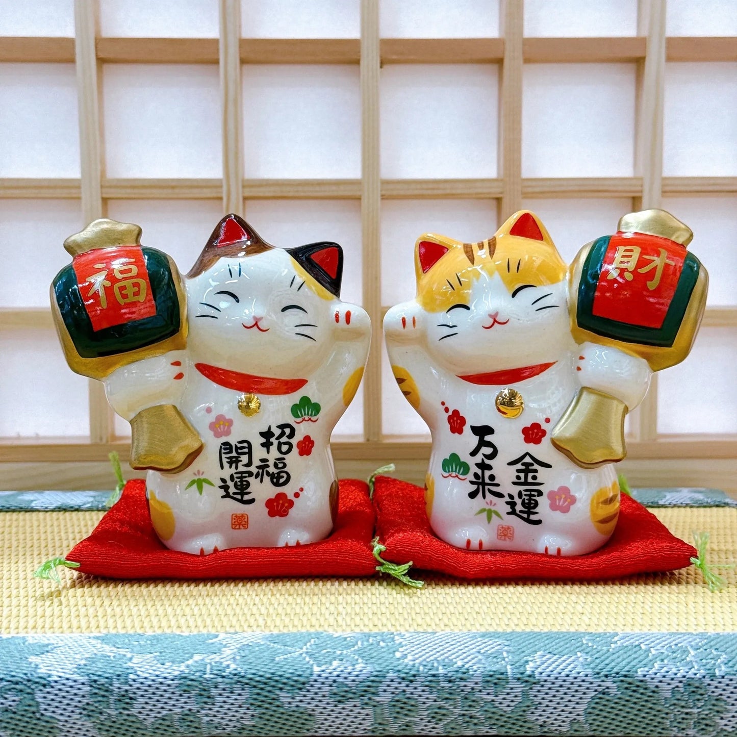 日本金運招福招財貓 槌持