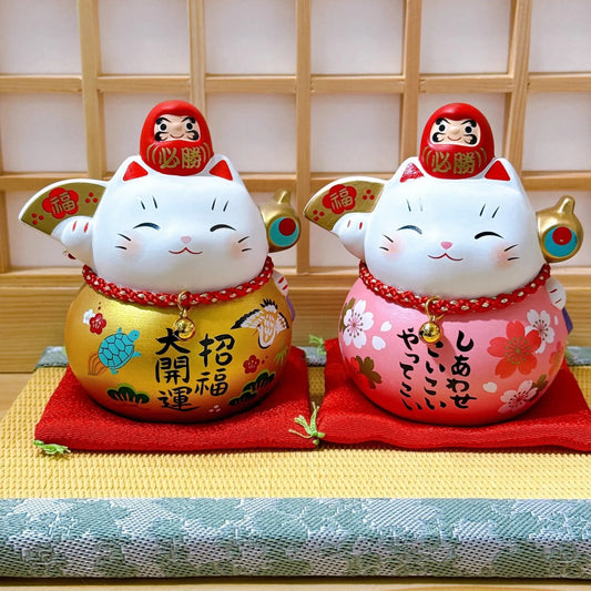 日本彩耀必勝達摩招財貓 中號