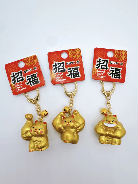 日本剛丸筋肉招財貓 吊飾