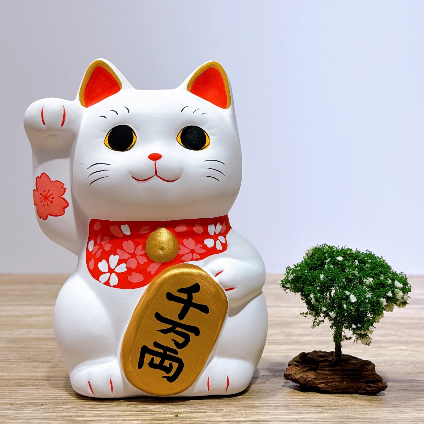 日本谷中堂招財貓 白櫻