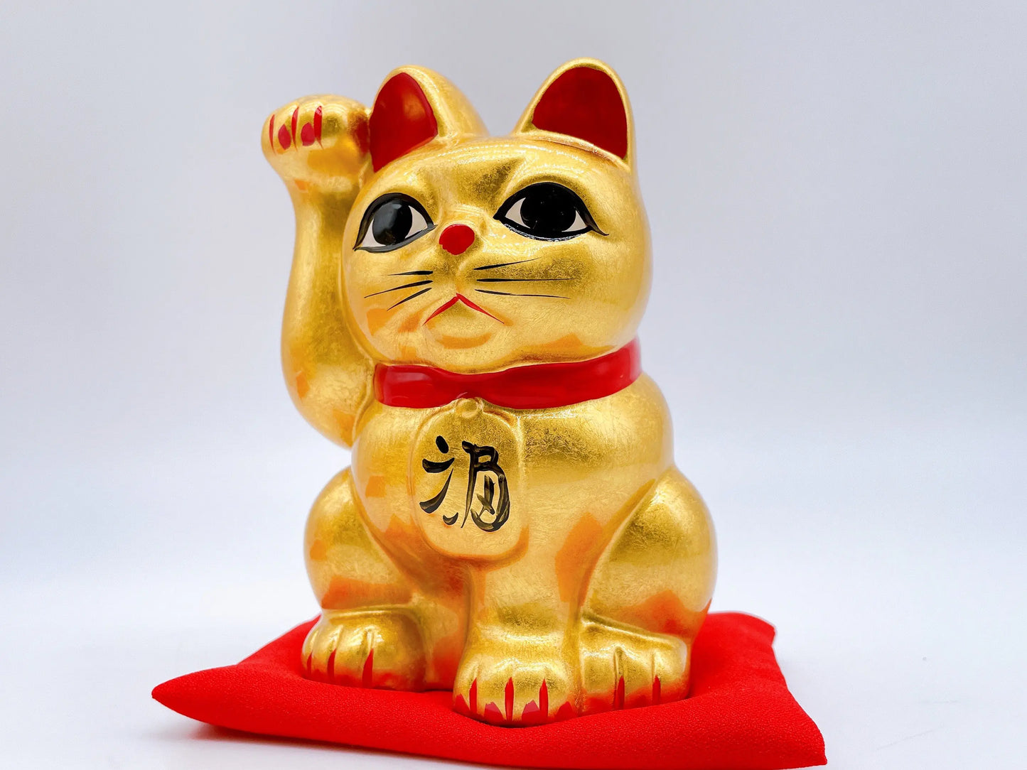 日本金運招福招財貓 金箔 4號