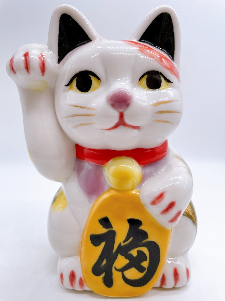 日本清水烧招财猫秋草