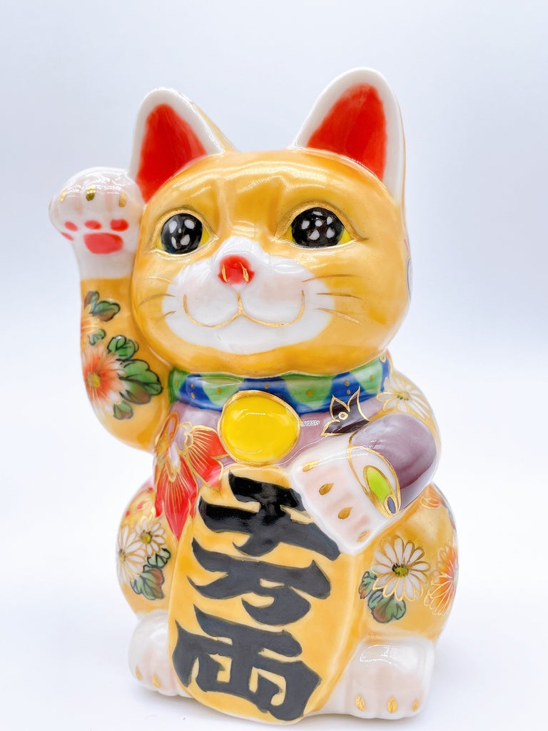 日本清水燒招財貓  金地寶鯉