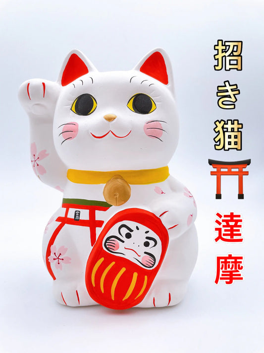日本谷中堂招財貓 鳥居 達摩