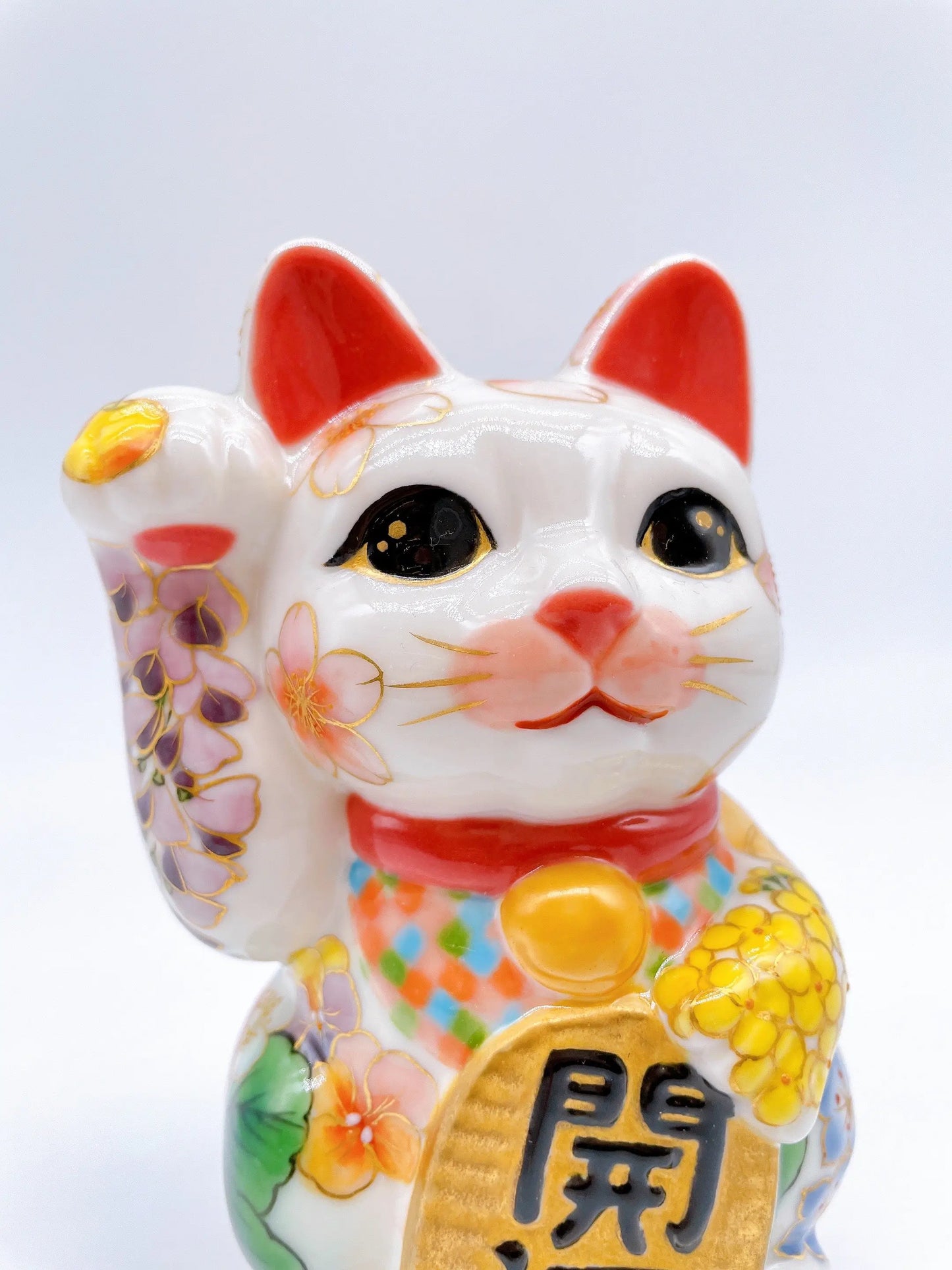 日本清水烧招财猫春之花