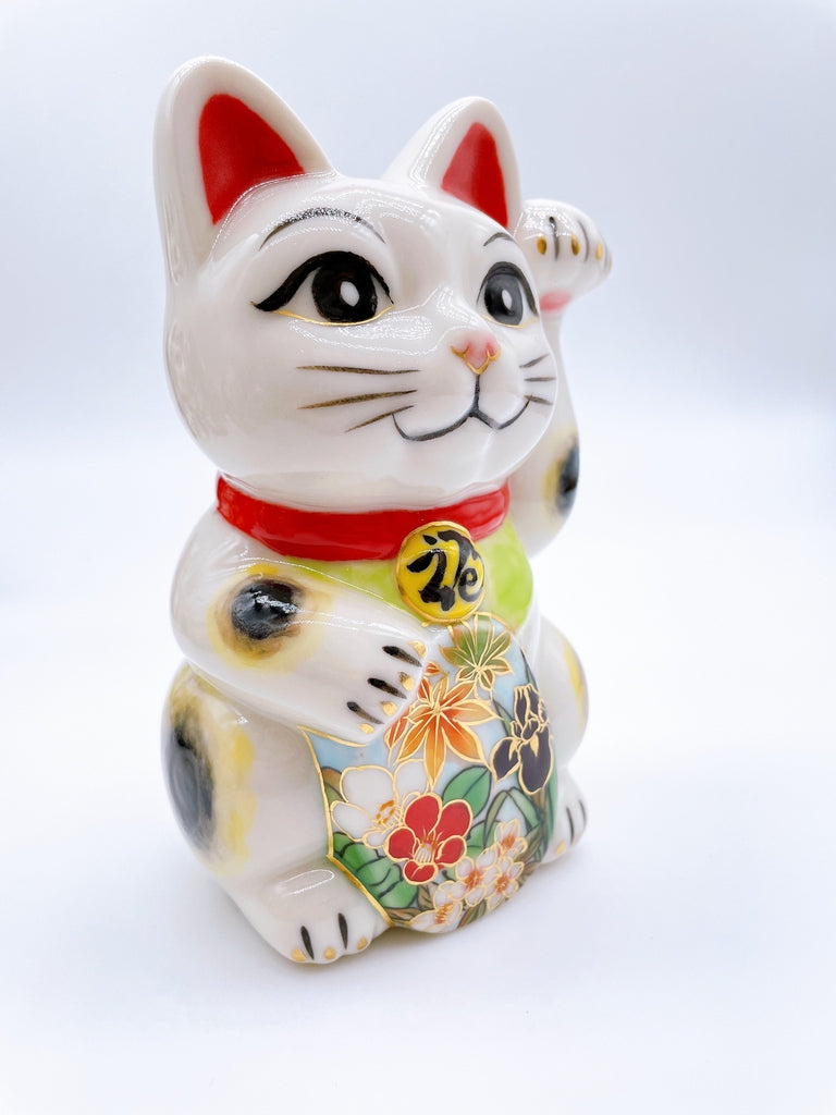 日本清水燒招財貓 四季草花