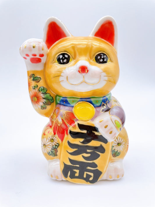 日本清水燒招財貓  金地寶鯉