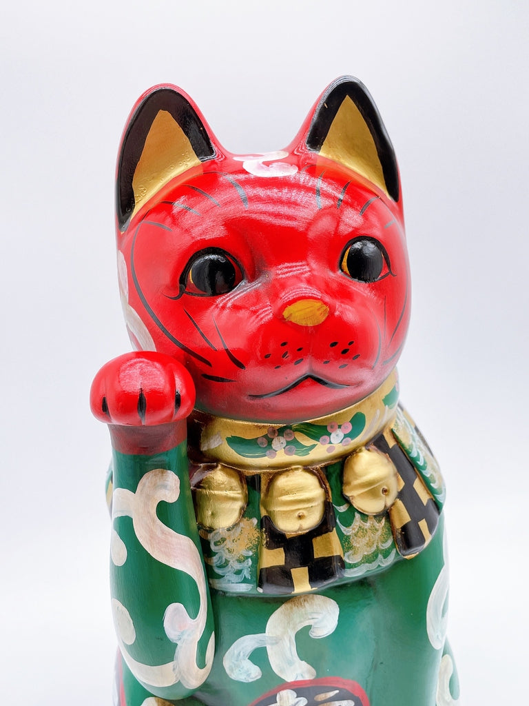 日本大正唐草招财猫.复刻版特大