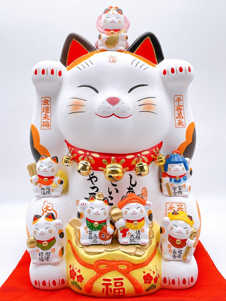 日本錦彩七福神招財貓 12号