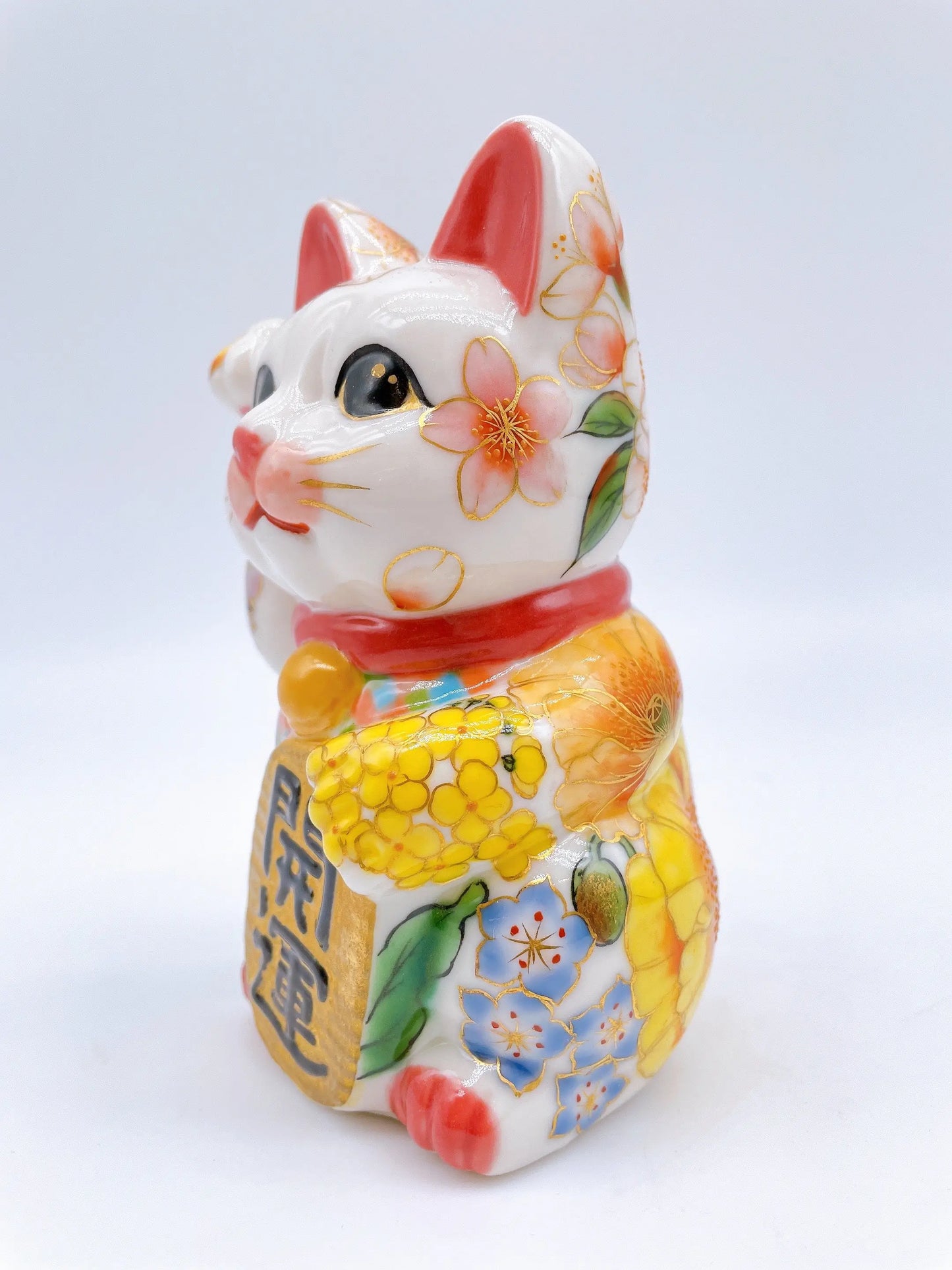 日本清水烧招财猫春之花