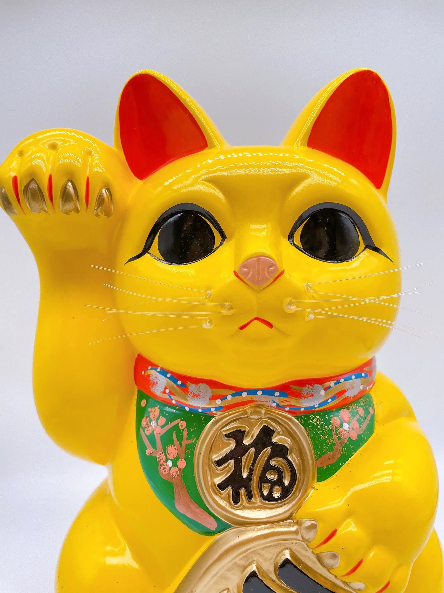 日本常滑小判招財貓 10號 黃