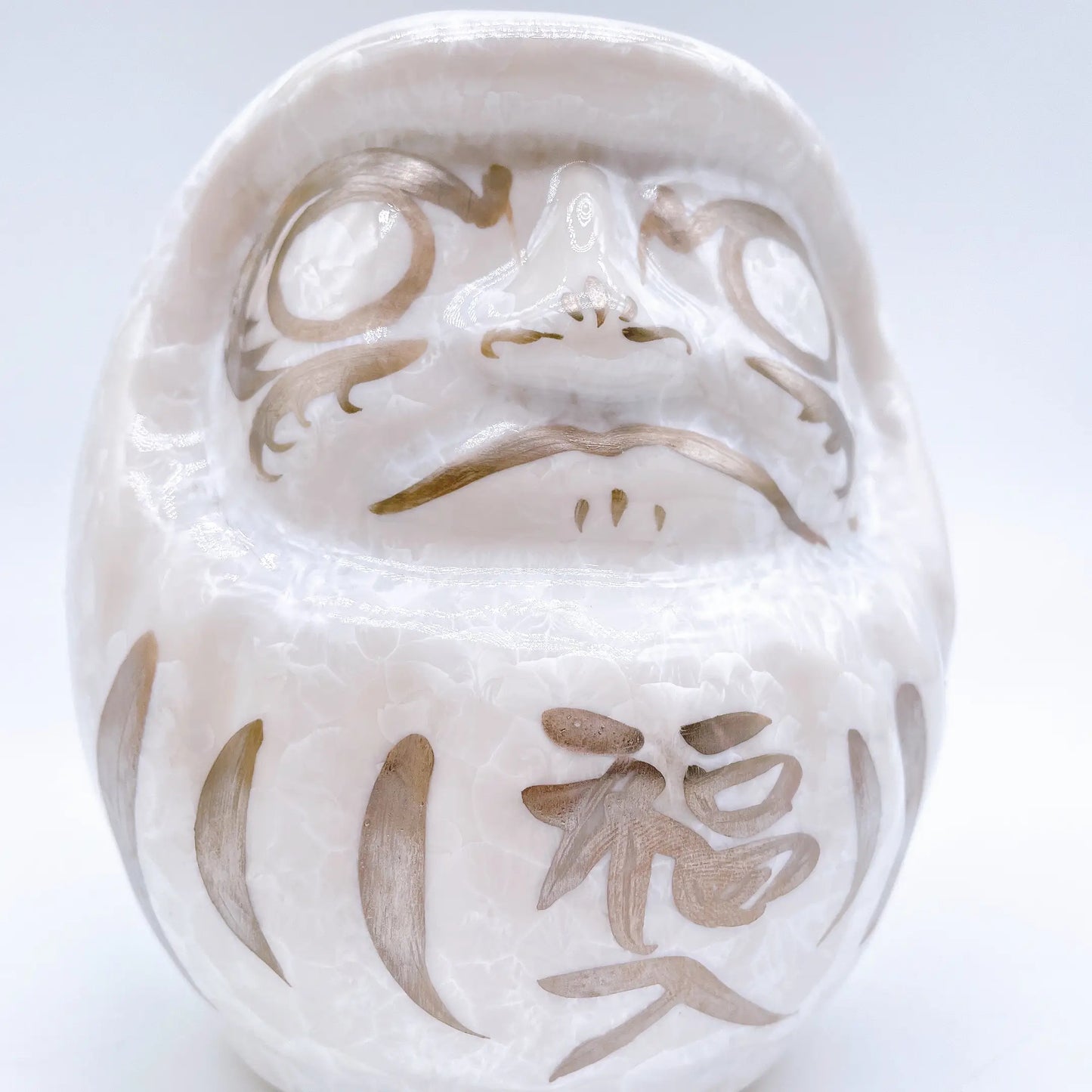 日本清水燒達摩 花結晶X銀彩 中