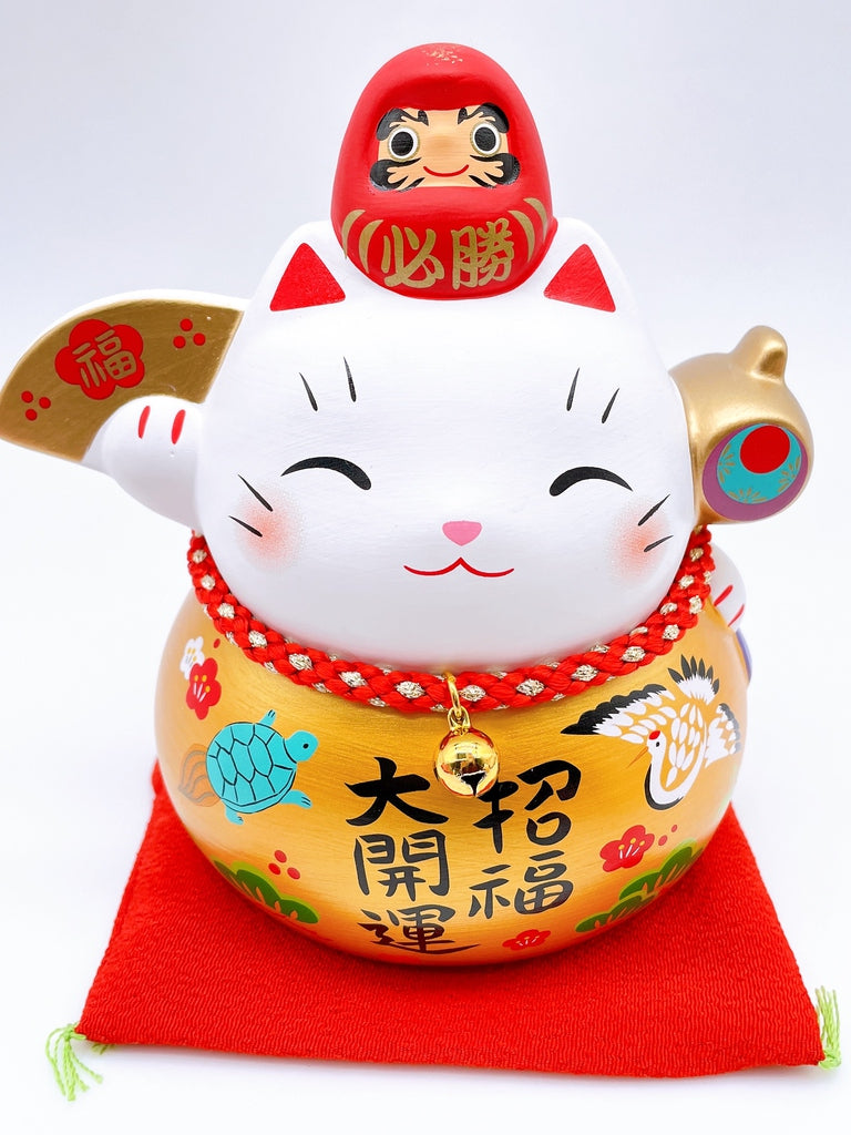 日本耀彩招福大開運達摩必勝招財貓 特大
