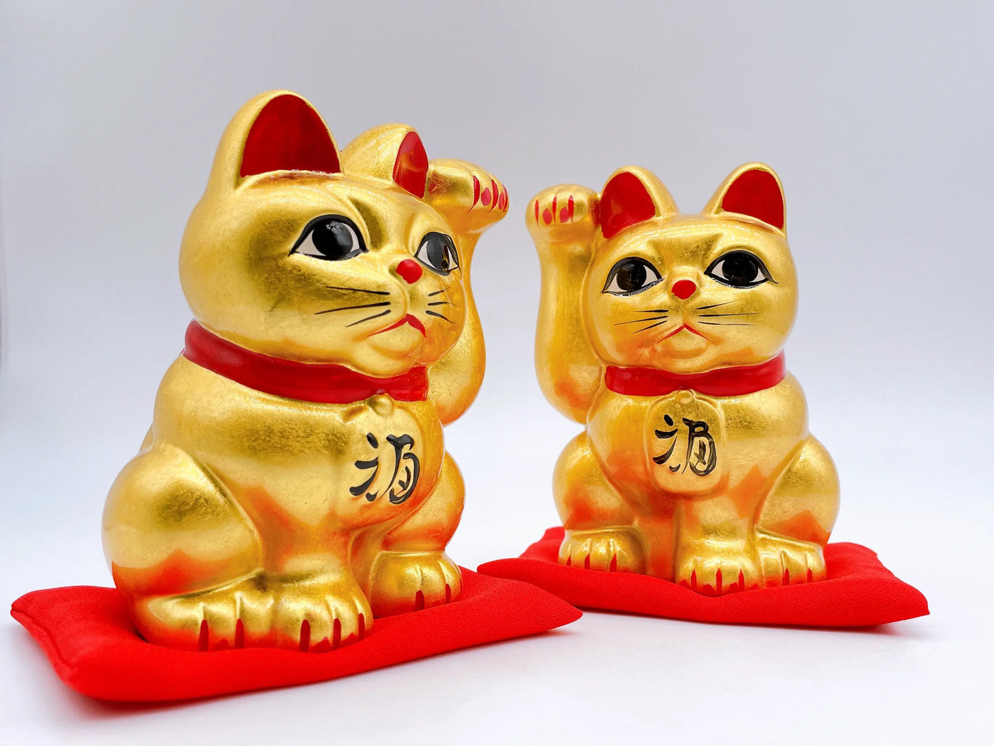 日本金運招福招財貓 金箔 4號