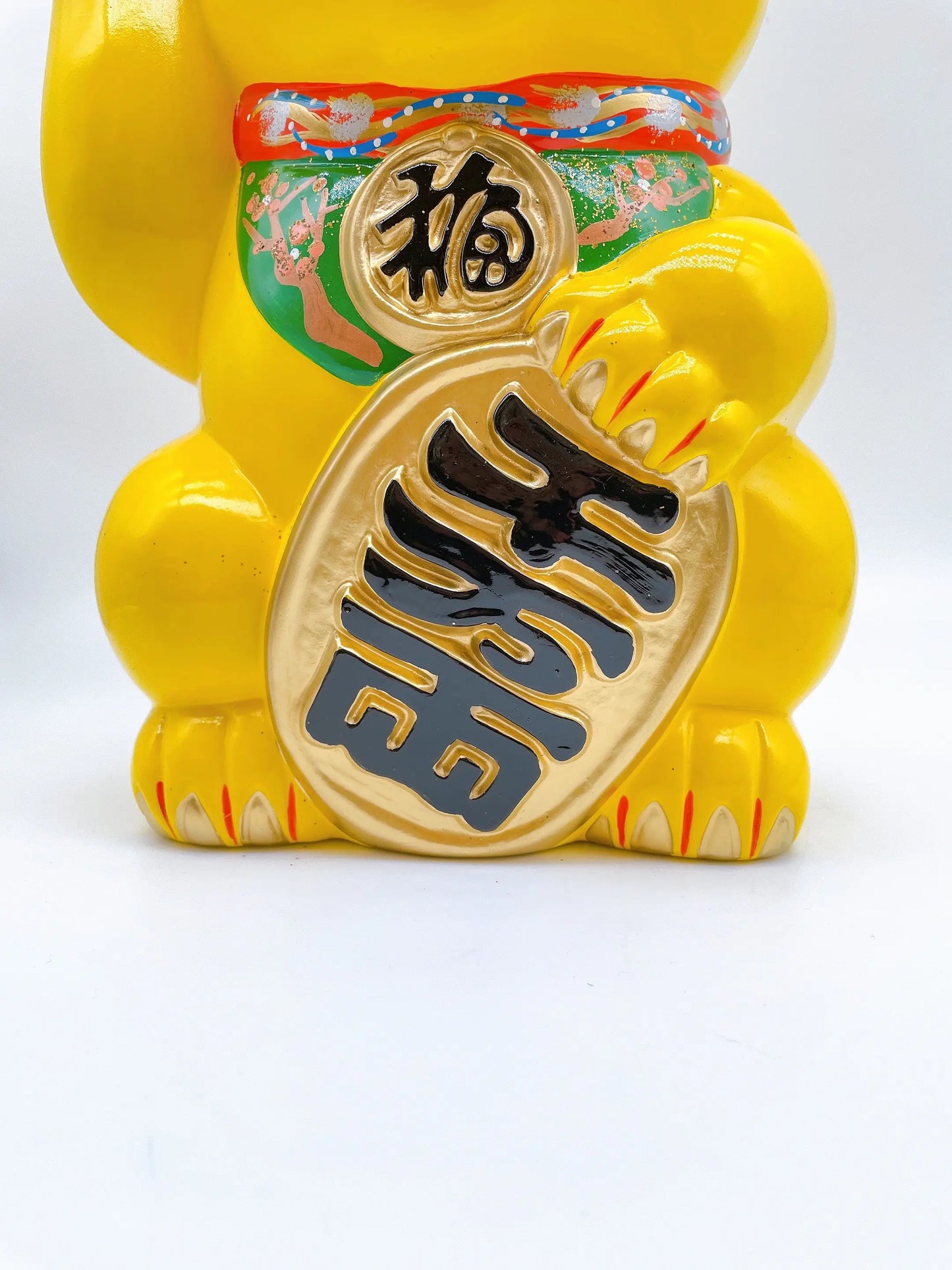 日本常滑小判招財貓 10號 黃