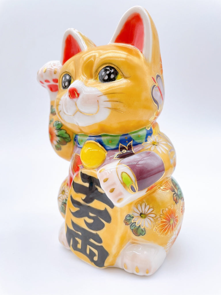 日本清水燒招財貓  金地寶鯉