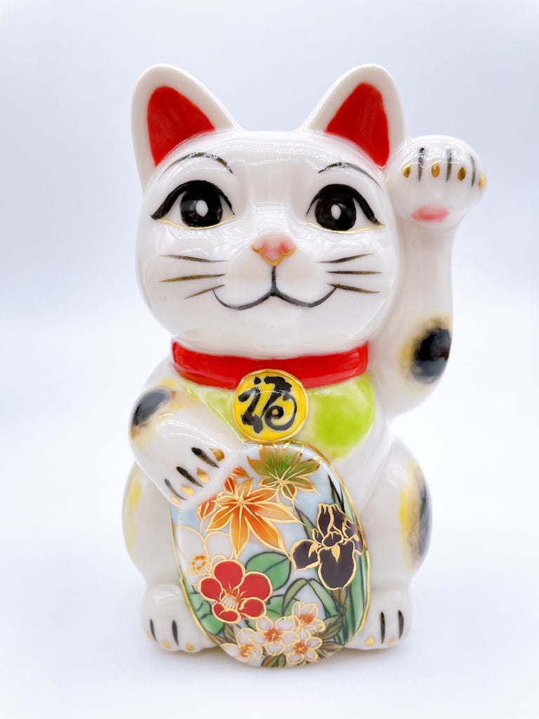 日本清水燒招財貓 四季草花